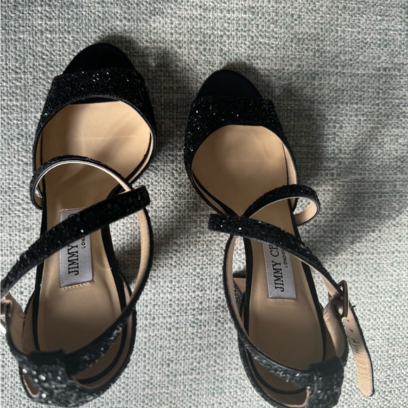 Jimmy Choo sparkling black sandals. Size 37.5. - Picture 6 of 13